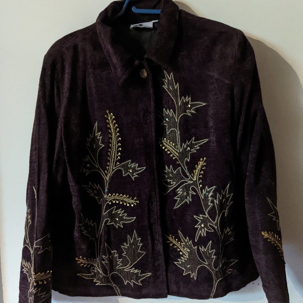 Stunning brown jacket with sparkly embellishments